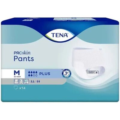 Tena Pants Plus Roupa Íntima de Incontinência Unissex M - 14 unidades Tena Pants Plus Roupa Íntima de Incontinência Unissex M - 14 unidades