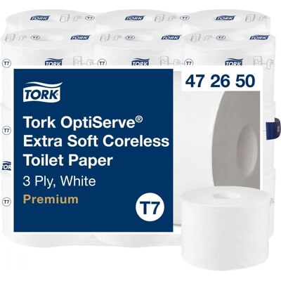Tork White 3-Ply Coreless Toilet Rolls - Toilet paper Tork White 3-Ply Coreless Toilet Rolls - Toilet paper