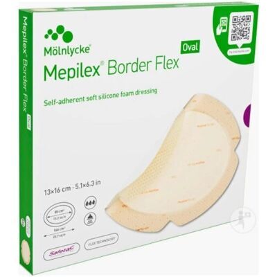 Molnlycke Mepilex Border Flex Oval 13cm x 16cm - Wondverband Molnlycke Mepilex Border Flex Oval 13cm x 16cm - Wondverband