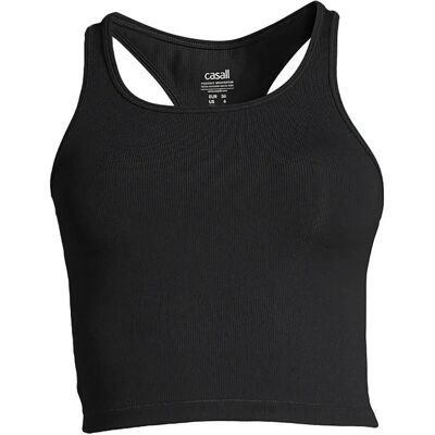 Casall - Modell Bold Rib Crop Tank - Schwarz - Training Top Casall - Modell Bold Rib Crop Tank - Schwarz - Training Top