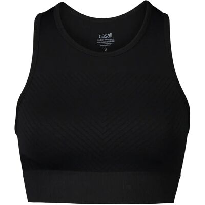 Casall Essential Bezszwowy Sportowy Top - Czarny - Kobieta Casall Essential Bezszwowy Sportowy Top - Czarny - Kobieta
