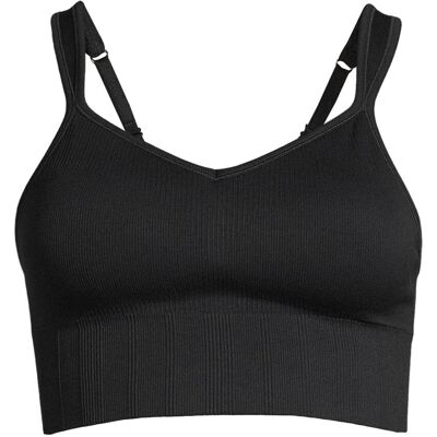 Casall Damski Padded Czarny Sportowy Biustonosz - Wspierający Top do Jogi Casall Damski Padded Czarny Sportowy Biustonosz - Wspierający Top do Jogi