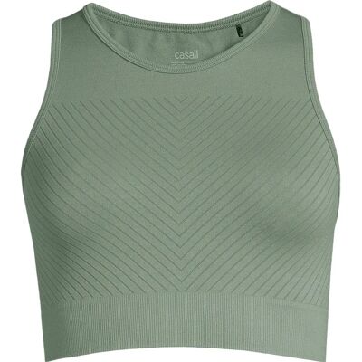 Casall Modelo Verde Essential Block Seamless Sport Top - Top Deportivo Casall Modelo Verde Essential Block Seamless Sport Top - Top Deportivo