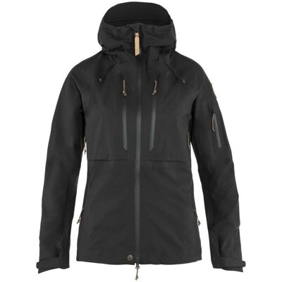 Fjällräven Musta Eco-Shell Hardshell Takki - Nainen Fjällräven Musta Eco-Shell Hardshell Takki - Nainen