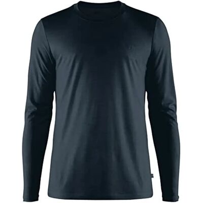 Fjällräven Abisko Wool Long-Sleeve - Blauw - Geschikt voor warm en koud weer Fjällräven Abisko Wool Long-Sleeve - Blauw - Geschikt voor warm en koud weer