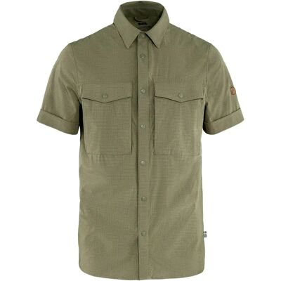 Camicia da trekking Abisko di Fjällräven a maniche corte - Uomo - Oliva Camicia da trekking Abisko di Fjällräven a maniche corte - Uomo - Oliva