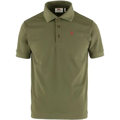 Fjällräven Crowley Piqué Polo Shirt - vert olive clair - Publicité Fjällräven Crowley Piqué Polo Shirt - vert olive clair - Publicité