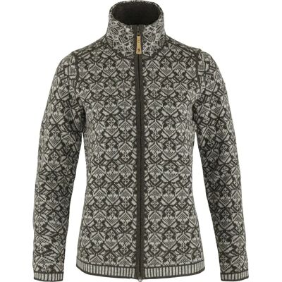 Fjällräven Snow Cardigan - Sweter z wełny - Ciemna oliwa Fjällräven Snow Cardigan - Sweter z wełny - Ciemna oliwa