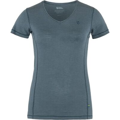 Fjällräven Abisko Cool T-shirt - Pasy Blue - Kobieta Fjällräven Abisko Cool T-shirt - Pasy Blue - Kobieta