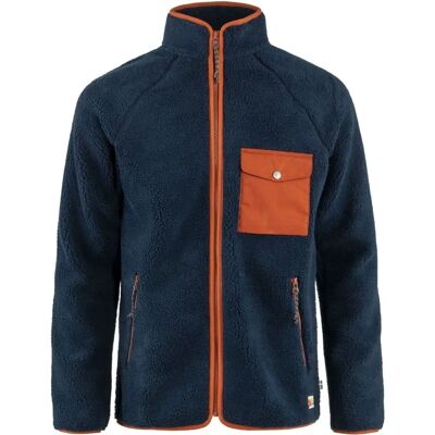 Fjällräven Vardag Pile Fleece M (84158) - granatowy/jesienne liście Fjällräven Vardag Pile Fleece M (84158) - granatowy/jesienne liście