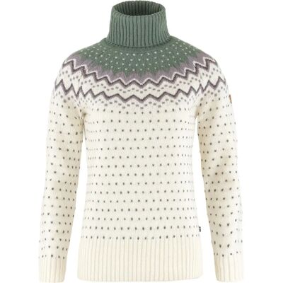 Fjällräven Övik Knit Roller Neck W (84792) - blanco tiza/verde patina Fjällräven Övik Knit Roller Neck W (84792) - blanco tiza/verde patina