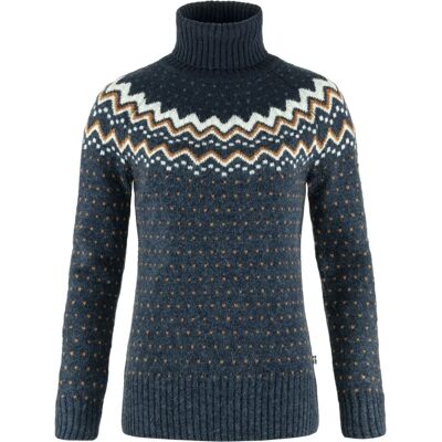 Fjällräven Damen Övik Strick Rollkragen - Blau - XS - Wollpullover Fjällräven Damen Övik Strick Rollkragen - Blau - XS - Wollpullover