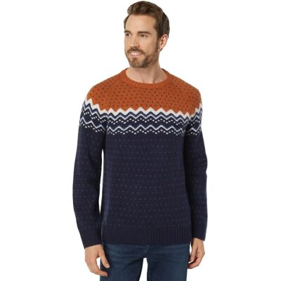 Fjällräven Övik Strickpullover - dunkelblau/terracotta braun (81829-555-243) Fjällräven Övik Strickpullover - dunkelblau/terracotta braun (81829-555-243)