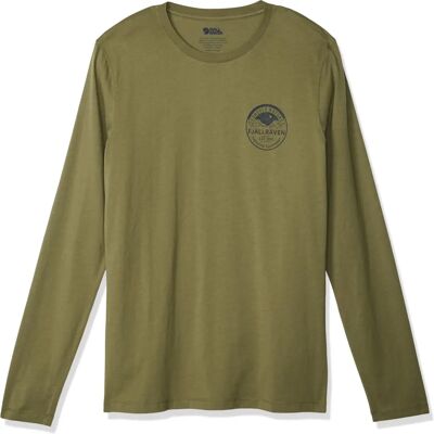 Fjällräven Forever Badge Langarm-T-Shirt - Caper Green - S - T-Shirt Fjällräven Forever Badge Langarm-T-Shirt - Caper Green - S - T-Shirt