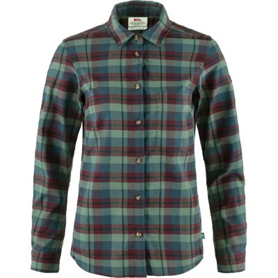 Fjällräven SINGI FJÄLL SHIRT W Outdoor Blouse - blauw/groen Fjällräven SINGI FJÄLL SHIRT W Outdoor Blouse - blauw/groen