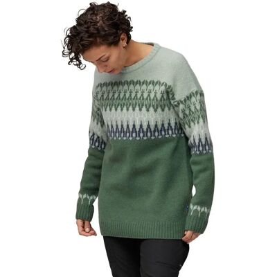 Fjällräven Övik Path Knit W Deep Patina-misty Green XS - Ulltröja Fjällräven Övik Path Knit W Deep Patina-misty Green XS - Ulltröja
