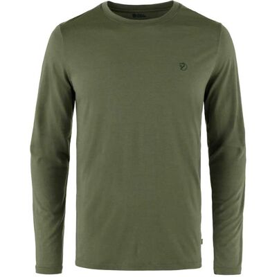 Fjällräven Abisko Wool LS M - Langarmshirt - Oliv-Dunkelgrün Fjällräven Abisko Wool LS M - Langarmshirt - Oliv-Dunkelgrün
