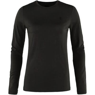 Fjällräven Abisko Wool LS W - Camiseta funcional - negro Fjällräven Abisko Wool LS W - Camiseta funcional - negro