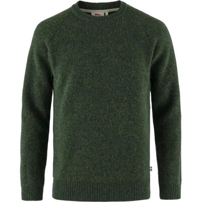 Fjällräven ÖVIK RIB SWEATER M - Sweter z wełny - Ciemno oliwkowy Fjällräven ÖVIK RIB SWEATER M - Sweter z wełny - Ciemno oliwkowy