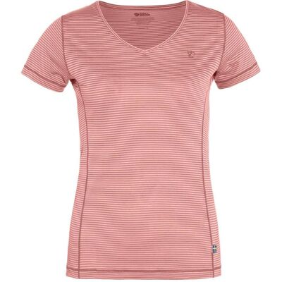 Fjällräven Abisko Cool W Rosa V-ringad T-shirt - Kvinna Fjällräven Abisko Cool W Rosa V-ringad T-shirt - Kvinna
