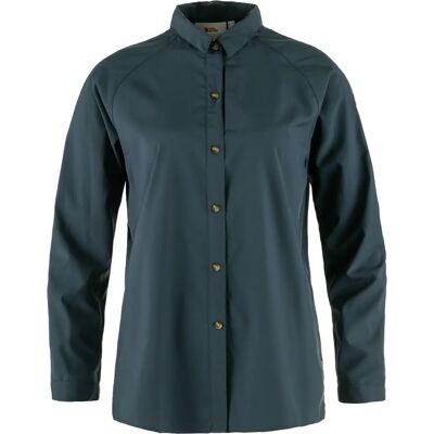 Fjällräven Abisko Hike Shirt W Navy XS - Udendørs Bluse Fjällräven Abisko Hike Shirt W Navy XS - Udendørs Bluse