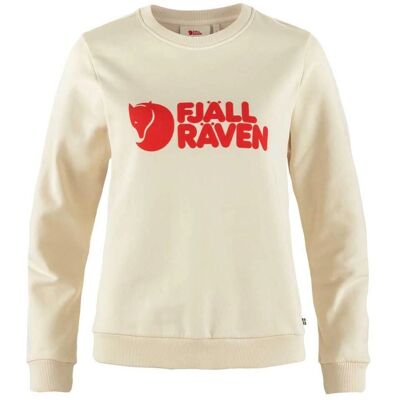 Fjällräven Logo Sweater W (84143) - λευκό κιμωλίας/φλόγα πορτοκαλί Fjällräven Logo Sweater W (84143) - λευκό κιμωλίας/φλόγα πορτοκαλί