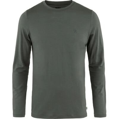 Fjällräven Abisko Woll Langarmshirt - Schwarz - Herren M Fjällräven Abisko Woll Langarmshirt - Schwarz - Herren M