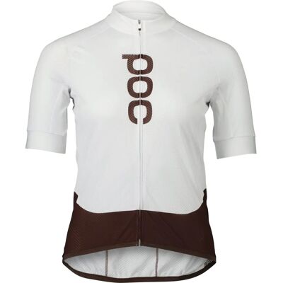 Maglia POC Essential Road Logo - Bianco/Marrone Axinite - L - Ciclismo su strada Maglia POC Essential Road Logo - Bianco/Marrone Axinite - L - Ciclismo su strada