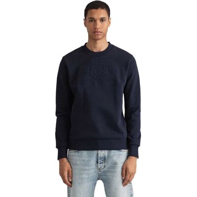 GANT D1 Tonal Archive Shield Bluza (2036017) niebieska GANT D1 Tonal Archive Shield Bluza (2036017) niebieska
