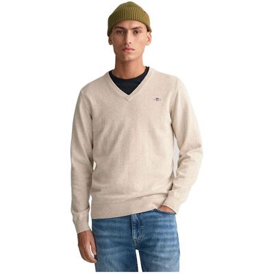 GANT Classic Sweater (8030562) - pullover beige/vit GANT Classic Sweater (8030562) - pullover beige/vit