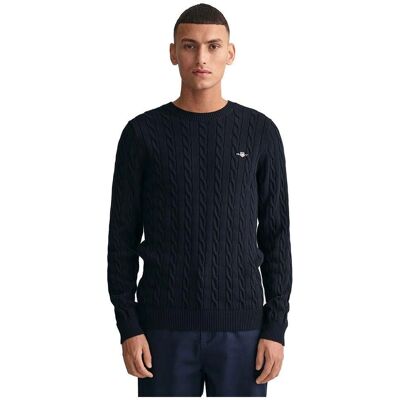 GANT Pull en câble (8050601) - noir GANT Pull en câble (8050601) - noir