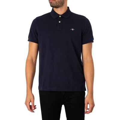 GANT Regular Fit Shield Piqué Poloshirt (2210) - evening blue GANT Regular Fit Shield Piqué Poloshirt (2210) - evening blue