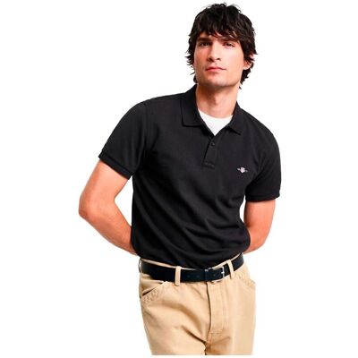GANT Slim Fit Archive Shield Piqué Polo Shirt (2220) - noir GANT Slim Fit Archive Shield Piqué Polo Shirt (2220) - noir