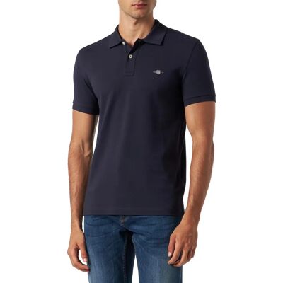GANT Slim Fit Archive Shield Piqué Poloshirt (2220) - Abendblau GANT Slim Fit Archive Shield Piqué Poloshirt (2220) - Abendblau