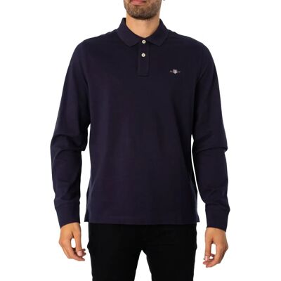 GANT Shield Piqué Rugger (2230) - βραδινό μπλε GANT Shield Piqué Rugger (2230) - βραδινό μπλε