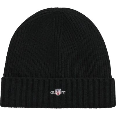 GANT Shield Wool Beanie (9910023) - (9910023-5) czarny GANT Shield Wool Beanie (9910023) - (9910023-5) czarny