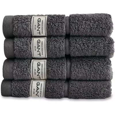 Gant Organic Premium Handtuch - 4er-Pack, 30x30, Grau Gant Organic Premium Handtuch - 4er-Pack, 30x30, Grau