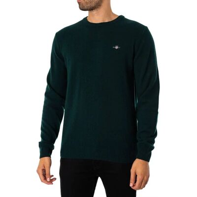 GANT Superfine Lambswool Crew Neck Sweater (87211) - (87211-374) grün GANT Superfine Lambswool Crew Neck Sweater (87211) - (87211-374) grün