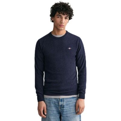 GANT Superfine Lambswool Crew Neck Genser (87211) - (87211-480) blå GANT Superfine Lambswool Crew Neck Genser (87211) - (87211-480) blå