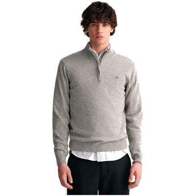 GANT Superfine Lambswool Troyer (87213) - (87213-93) grigio GANT Superfine Lambswool Troyer (87213) - (87213-93) grigio