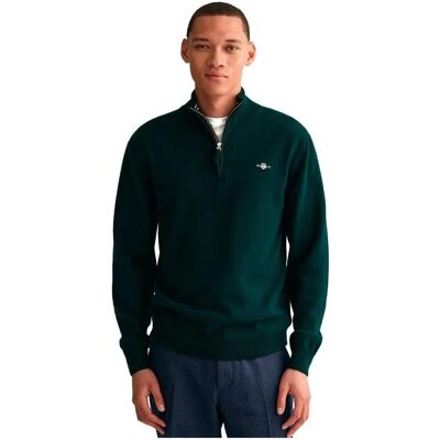 GANT Superfine Lambswool Troyer (87213) - Suéter de meio zíper (87213) verde GANT Superfine Lambswool Troyer (87213) - Suéter de meio zíper (87213) verde