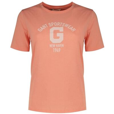 Gant Reg Logo Tričko s krátkým rukávem Oranžové L - Tričko Gant Reg Logo Tričko s krátkým rukávem Oranžové L - Tričko