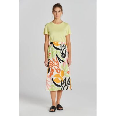 GANT - REL MID PALM LINEN SKIRT - Žlutá - Skirt GANT - REL MID PALM LINEN SKIRT - Žlutá - Skirt
