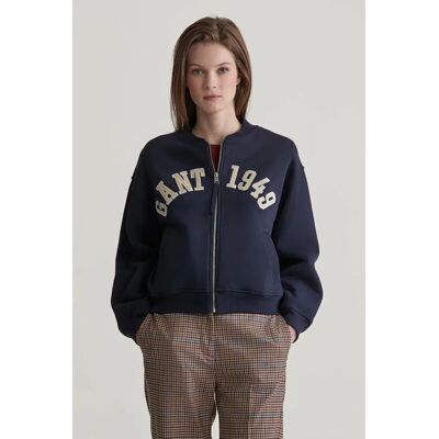 GANT - 1949 Arch Bomber Sweatshirt - Večerní modrá - XS - Sweatshirt GANT - 1949 Arch Bomber Sweatshirt - Večerní modrá - XS - Sweatshirt