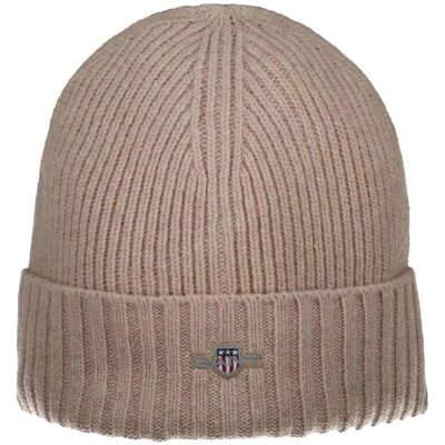 GANT Shield Wool Beanie (9910023) - tør sand GANT Shield Wool Beanie (9910023) - tør sand