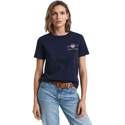 GANT Σκούρα Μπλε REG ARCHIVE SHIELD T-shirt - Γυναίκα GANT Σκούρα Μπλε REG ARCHIVE SHIELD T-shirt - Γυναίκα