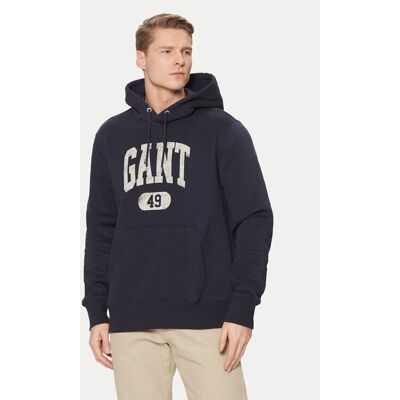 Gant Ciemnoniebieska Bluza z Kapturem - Hoodie Gant Ciemnoniebieska Bluza z Kapturem - Hoodie