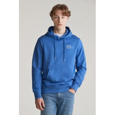 GANT Script Graphic - Tmavě Modrá - Regularní střih - Bavlněné jersey - Hoodie GANT Script Graphic - Tmavě Modrá - Regularní střih - Bavlněné jersey - Hoodie