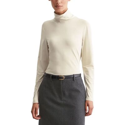 Marc O'Polo Beiges Langarmshirt aus Bio-Baumwolle und Modal - Shirt Marc O'Polo Beiges Langarmshirt aus Bio-Baumwolle und Modal - Shirt