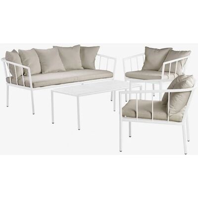 Jotex MENTON Lounge Set - Vita/LjusgråKuddar - Lounge Möbler Jotex MENTON Lounge Set - Vita/LjusgråKuddar - Lounge Möbler